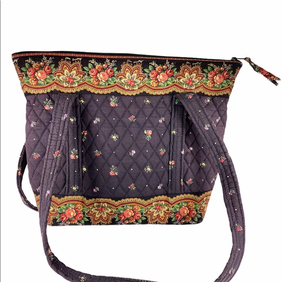Vera Bradley flowered tote shoulder bag - Picture 2 of 4